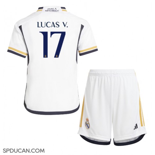 Dječji Nogometni Dres Real Madrid Lucas Vazquez #17 Domaci 2023-24 Kratak Rukav (+ Kratke hlače)